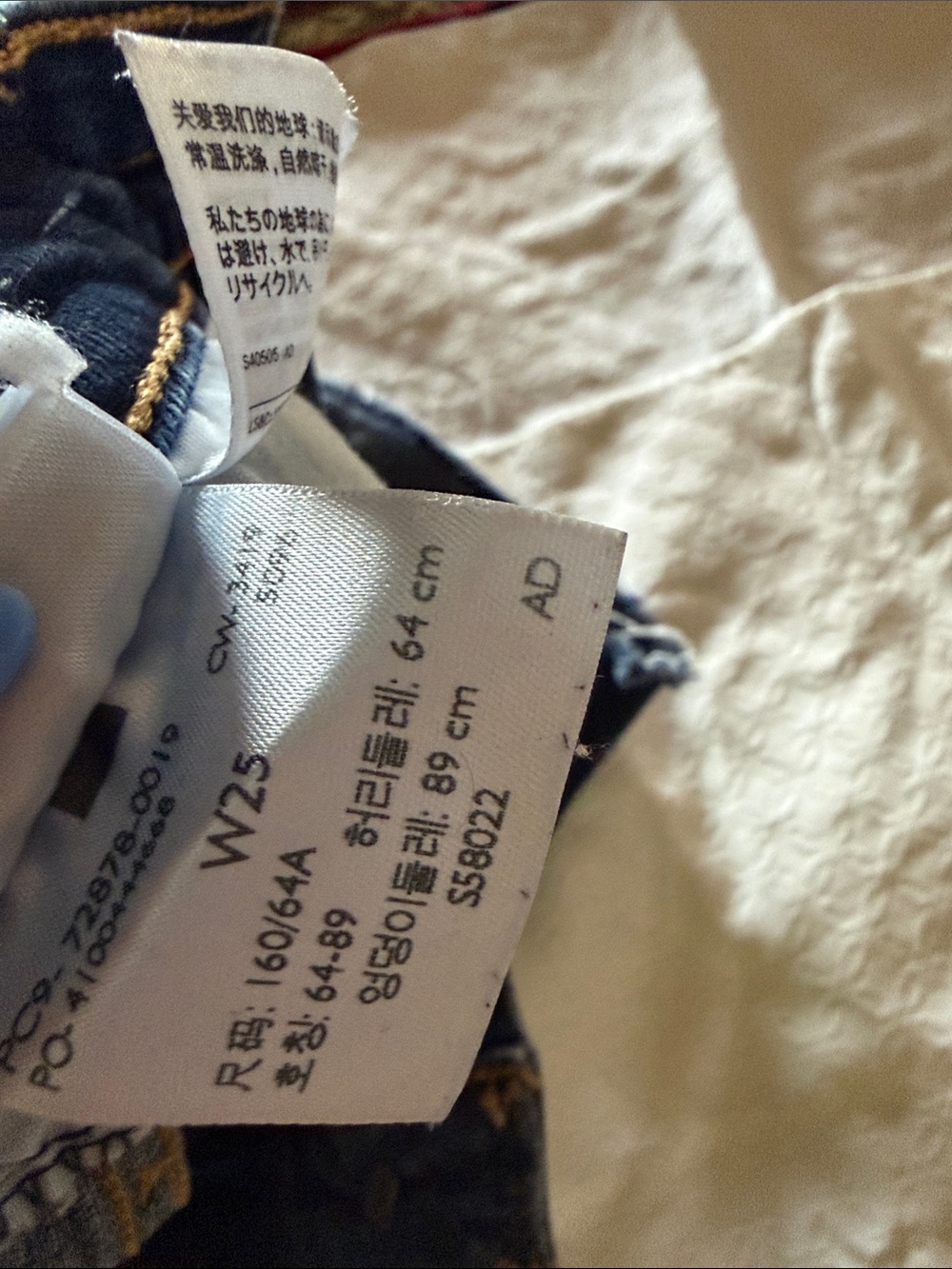 Levi's Dark Blue Denim Cutoff Shorts with Frayed Hem - Picture 5 of 5